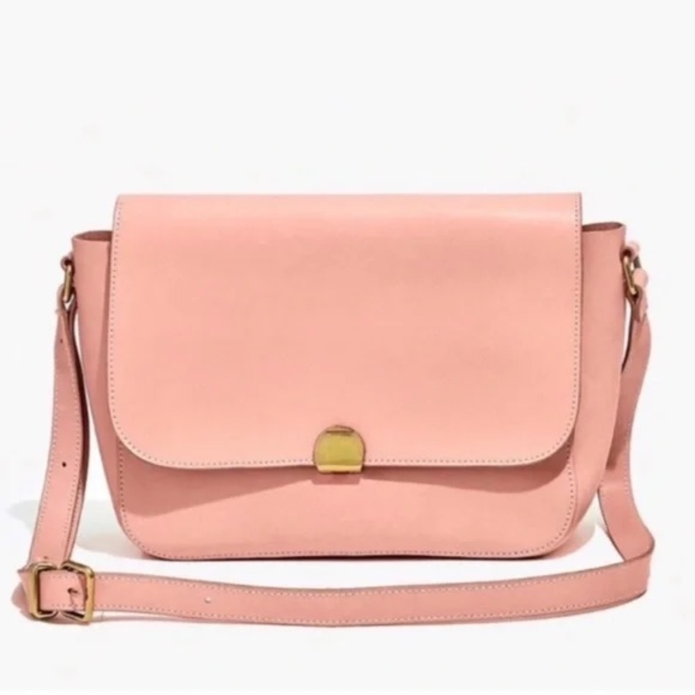 Madewell Abroad Shoulder Bag in Peach Crossbody